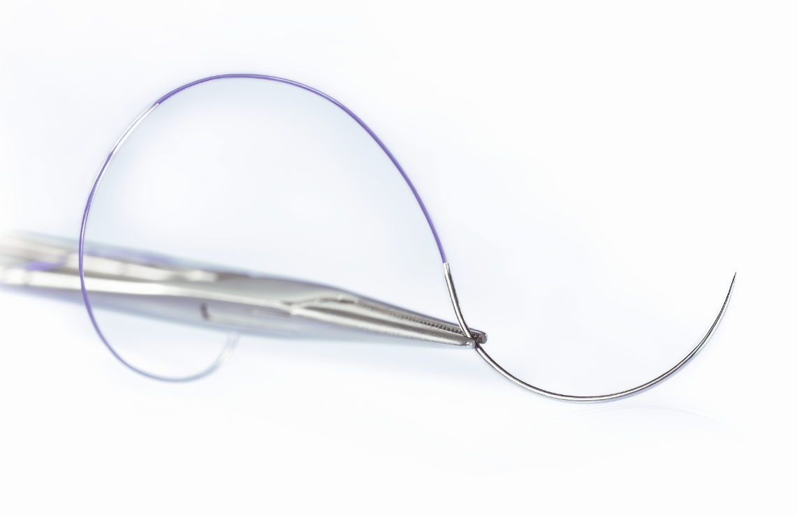 MONOSYN фіолетовий, розмір USP 4/0 (1,5) довжина 70CM, колюча голка 1/2 кола